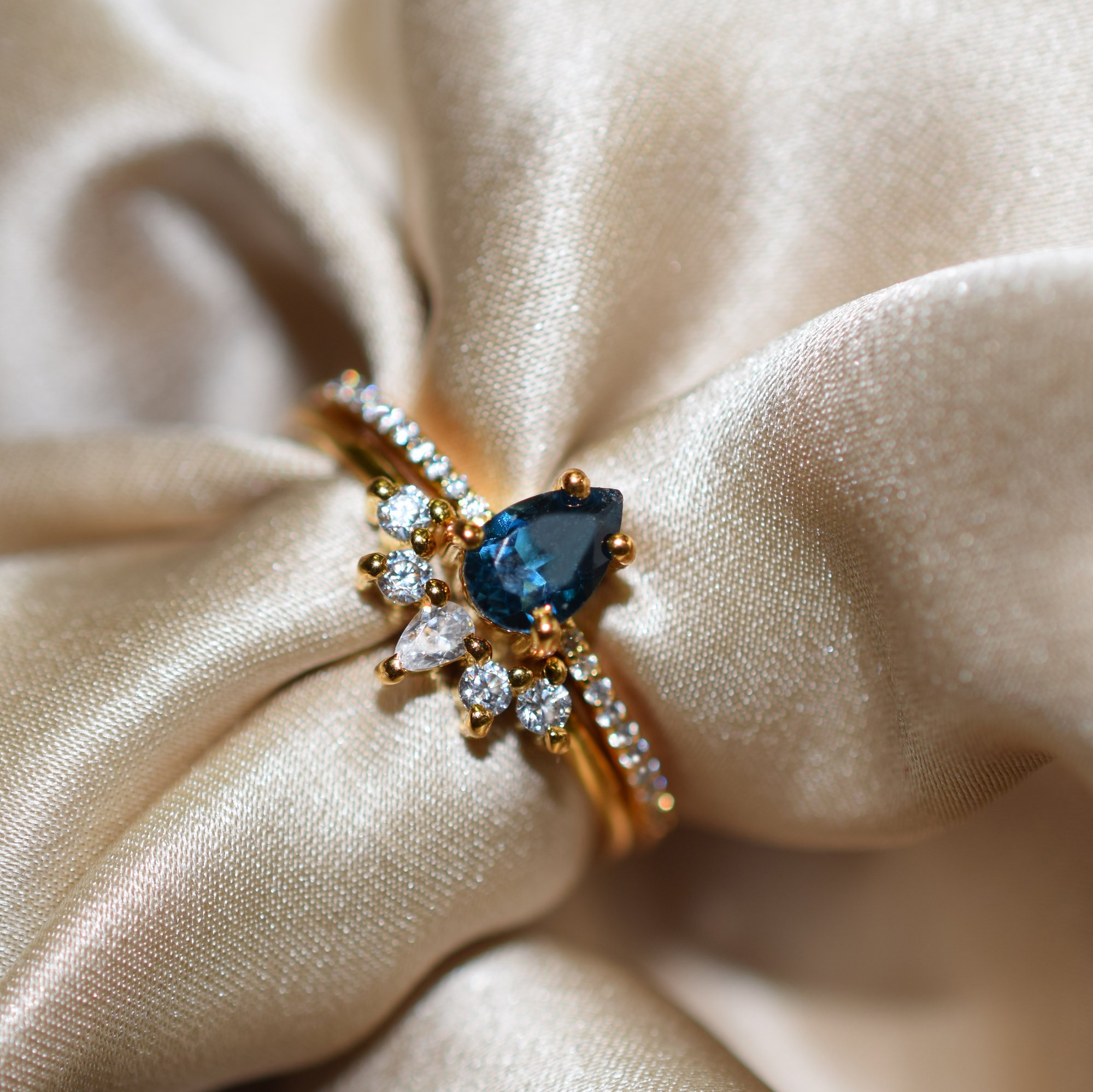 北京仓｜La Kaiser-Dancing Unicorn-伦敦蓝 托帕石 戒指［美国设计师］