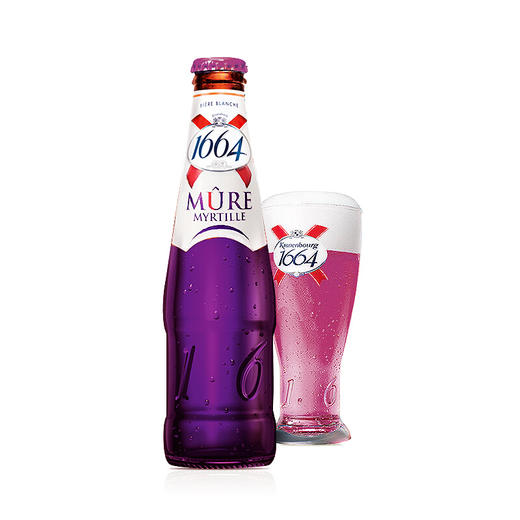 克伦堡1664蓝莓味啤酒250ml/1瓶/6瓶/24瓶整箱 商品图0