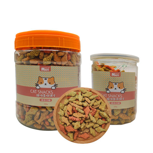 麦斯蒂猫咪零食 猫饼干宠物零食500g罐装 猫薄荷磨牙洁齿去毛球批发代发 商品图4