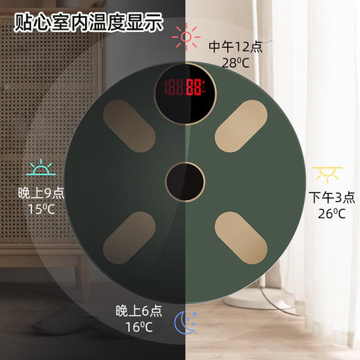 【您的健康私教，智能蓝牙体脂秤】电子秤家庭用APP电子称重仪男士女生成人运动高检测学生宿舍儿童小型体重秤 商品图2