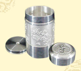 诚敬儒传统文化日用品茶具梅兰竹菊 锡罐正品特价茶叶罐旅行通用