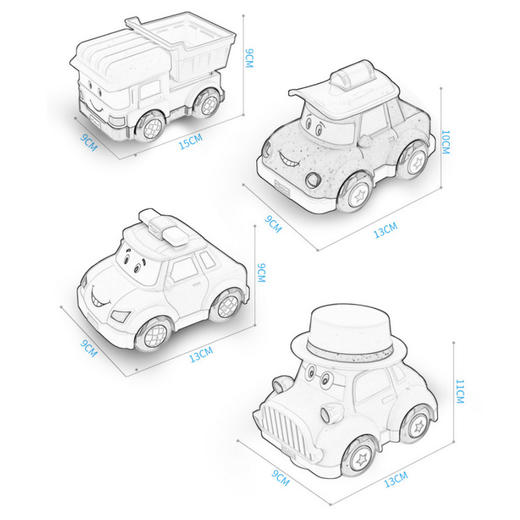 纽奇电动车音乐语音万向轮行走工程车老爷车的士校车儿童玩具YQ 商品图2