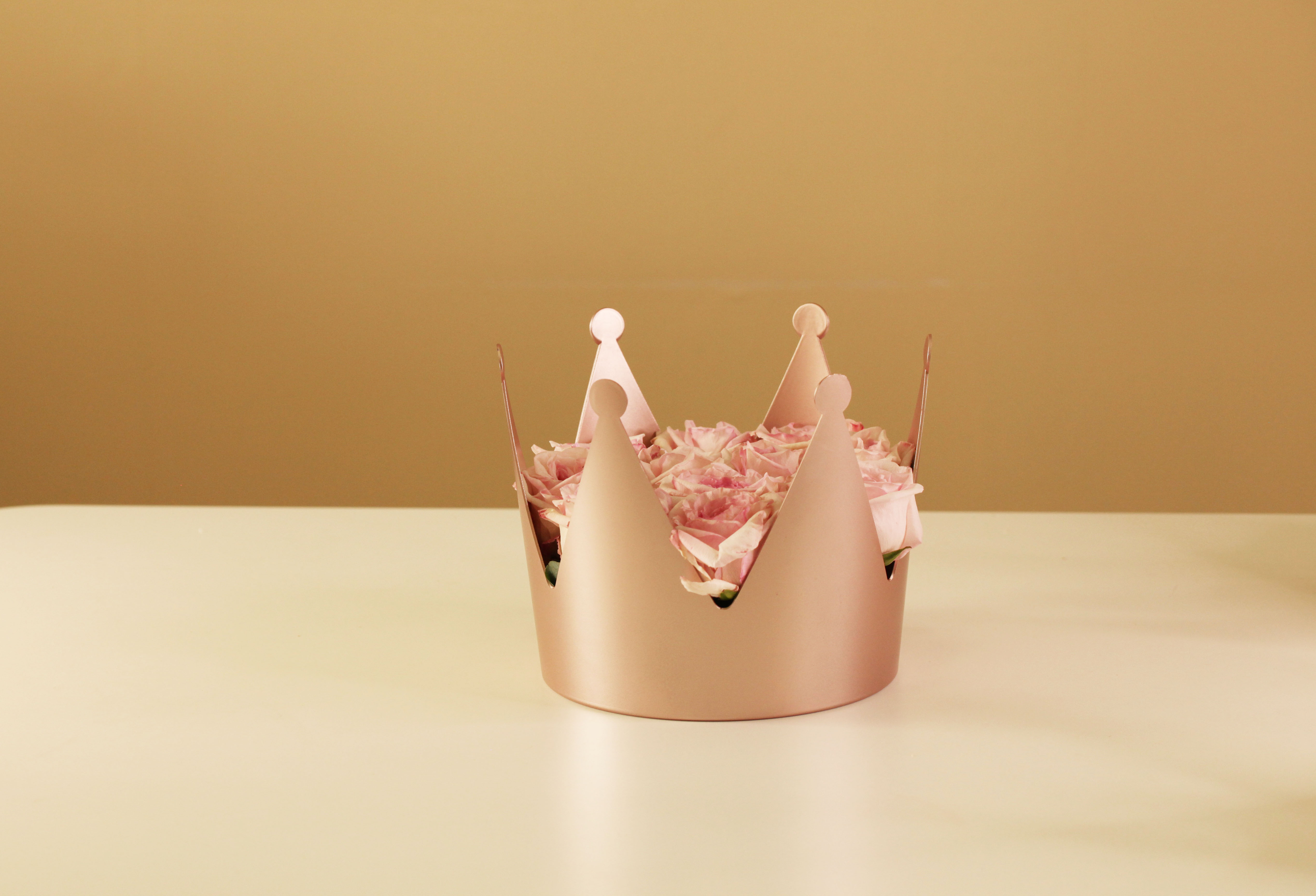 【520】粉玫瑰 皇冠花盒