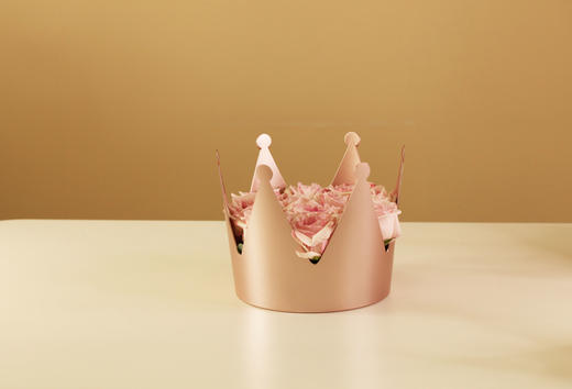 【520】粉玫瑰 皇冠花盒 商品图0