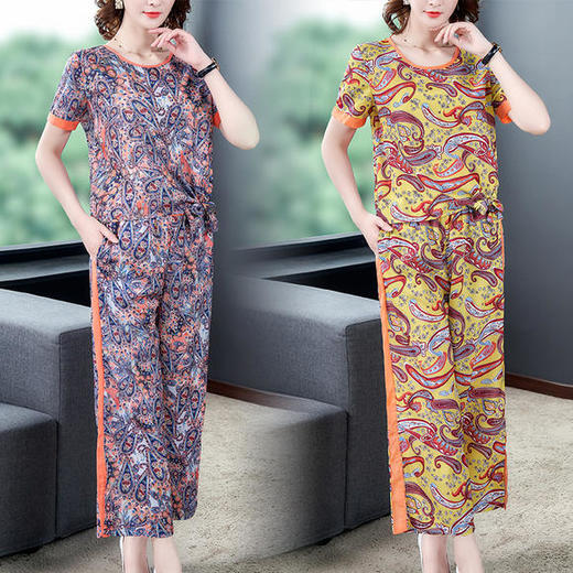 AHM-nzj8560夏季新款气质显瘦休闲套装 商品图0