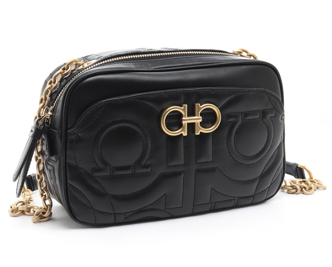 erragamo/菲拉格慕 Gancini Quilting Camera Bag 女式包 #623120JPY带授权招加盟代理