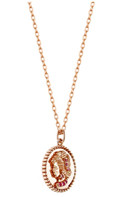 Clave de J  Coin Ruby Gold Necklace硬币红宝石金项链 632616JPY带授权招加盟代理 商品图1