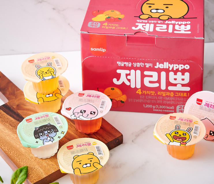 韩国Kakao line friends 卡通联名 混合口味果冻1.2kg #0505211JPY带授权招加盟代理