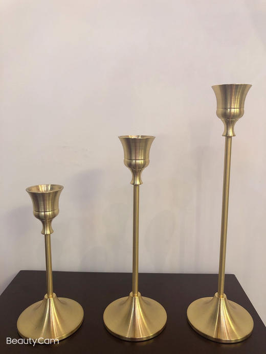 黄铜烛台三件套【运费自理】 商品图2
