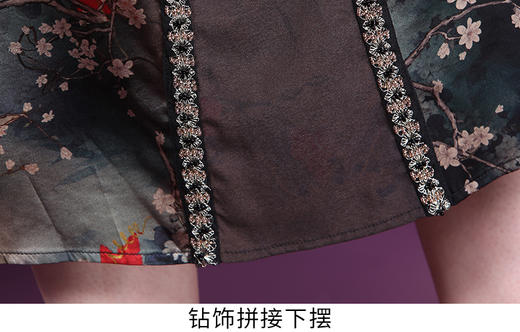 WXY-W-K9-20087新款夏季贵夫人桑蚕丝民族风连衣裙 商品图6