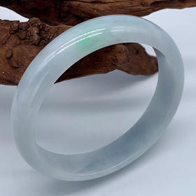 派瑞翡翠 翡翠手镯 糯种 飘绿花