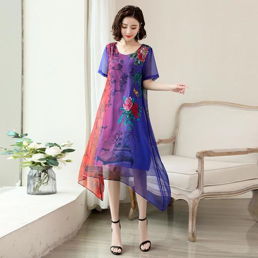 WZNH-YYG82483夏季短袖优雅舒适气质连衣裙 商品图3