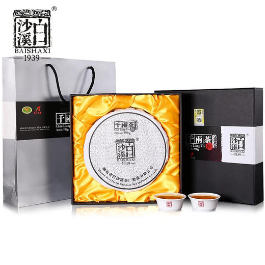 湖南安化黑茶｜白沙溪千两茶饼（礼盒装750g 传统千两茶花卷茶） 商品图0