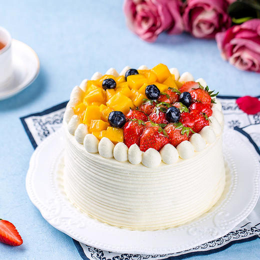 充值399元【天生一对】蜀剧熊猫蛋糕之鲜果蛋糕 商品图0