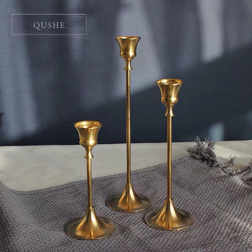黄铜烛台三件套【运费自理】 商品图0