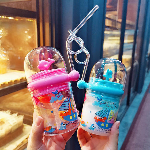 会喷水鲸鱼水杯 | ins风女网红宝宝韩版儿童杯, 商品图7