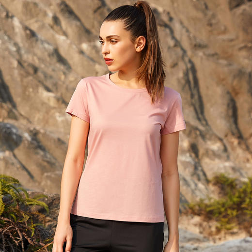 【秒杀品不退不换】女士丝光棉T恤百搭纯色基础款短袖T恤SZ2610 商品图0