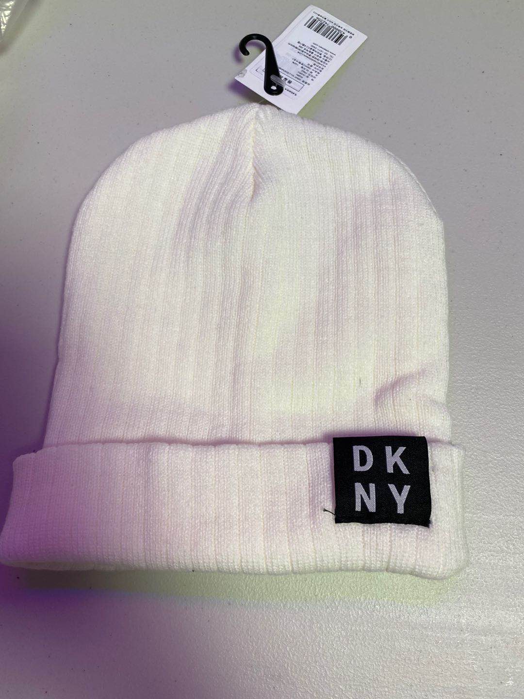 dkny唐可娜儿帽子休闲时尚男女通用白色乳白色