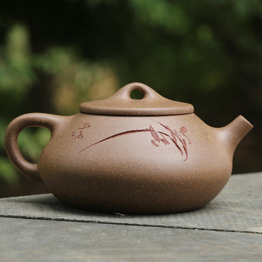 销夏宜兴正宗原矿蟹壳青段泥东瓢壶手工紫砂壶