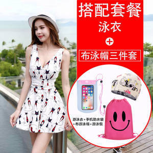 PDD-新款连体遮肚显瘦性感小胸聚拢保守大码韩国温泉游泳衣 商品图13