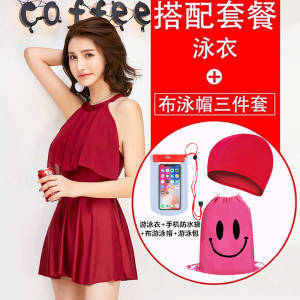 PDD-新款连体遮肚显瘦性感小胸聚拢保守大码韩国温泉游泳衣 商品图14