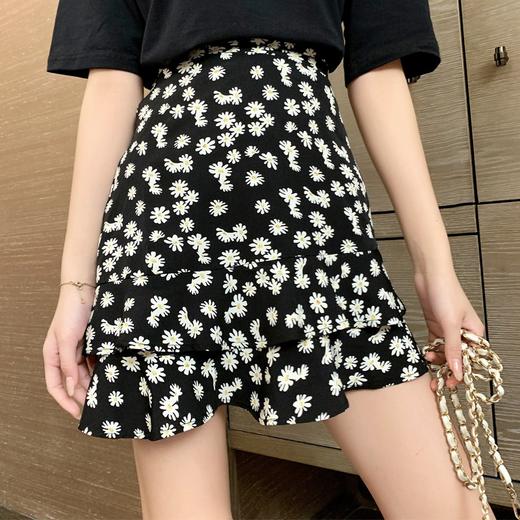 MZ-MZ4380新款不规则A字短裙棉T恤半身长裙两件套装裙潮ZXH 商品图3