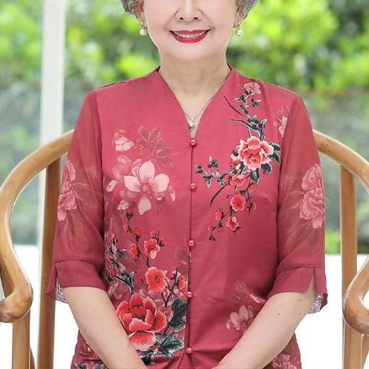 裁缝学苑 AG51中老年女装妈妈装上衣七分袖衬衫服装纸样裁剪图纸 商品图4