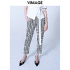 VIMAGE纬漫纪条纹九分直筒裤V505031长裤 商品缩略图2