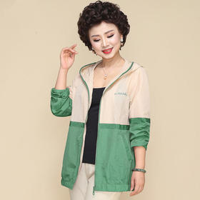 W-8687 春夏装防晒衣薄外套中长款时尚连帽防晒衣