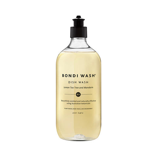 碗盘清洁液 | 澳大利亚BONDI WASH 柠檬茶树和柑橘碗盘清洁液 纯植物成分 孕妇婴儿 精油芬芳 奶瓶清洗液 500ml 商品图0