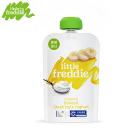 英国Little Freddie 小皮发酵乳香蕉泥 新装上市  1岁+
