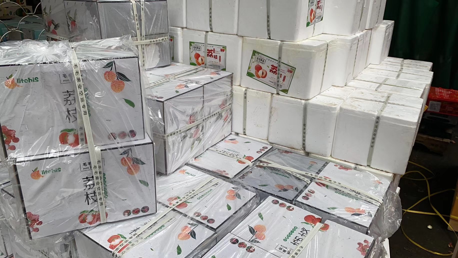 匠心极妃子笑荔枝 无泡水 干荔枝,安心荔枝 一箱两篮 5斤装 - 天天果