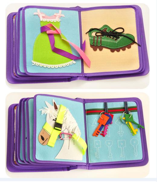 ELF my first book蒙特梭利早教布书 | 玩具土豪书婴儿宝宝满月礼物周岁儿童儿启蒙 | 第九阶段 忙碌的农场版 苹果绿  0岁+ 商品图4