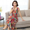 MQ-3324-Q204夏新款中长款短袖印花棉绸连衣裙YY 商品缩略图6