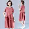 WZNH-JNYX978-1新品舒适宽松腰夏季中长款短袖气质连衣裙 商品缩略图2