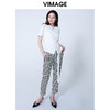 VIMAGE纬漫纪条纹九分直筒裤V505031长裤 商品缩略图1