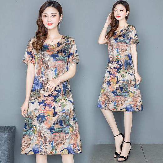 MQ-JHY220夏装新款洋气雪纺气质连衣裙YY 商品图1