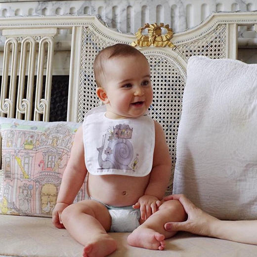 法国Atelier Choux双面印花围兜围嘴大号口水巾 天然棉 柔软舒适透气 18个月-3岁 商品图5