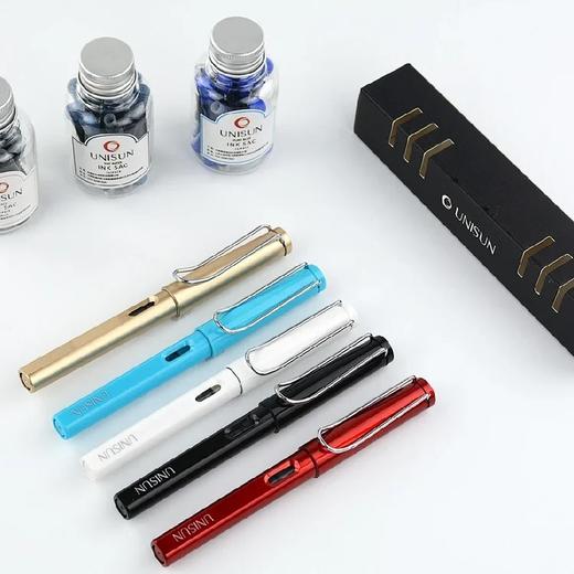 【开学季】UNISUN开拓者钢笔三支装+36支墨囊，颜值高+超顺滑 商品图0