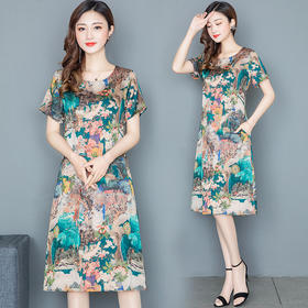 MQ-JHY220夏装新款洋气雪纺气质连衣裙YY