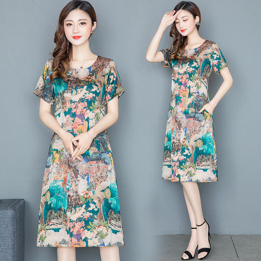 MQ-JHY220夏装新款洋气雪纺气质连衣裙YY 商品图0