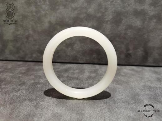 【御珠宫坊·传承系列】羊脂白玉手镯55mm 商品图1