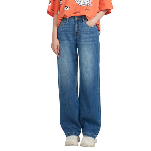 故宫宫廷文化&海思堡 宫喵  阔腿牛仔女裤 商品图3