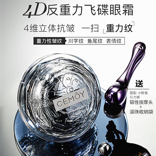 【保税区包邮直发】澳洲 cemoy 4D反重力飞碟眼霜 20ml 送小鲸鱼按摩棒+收纳袋 商品图1