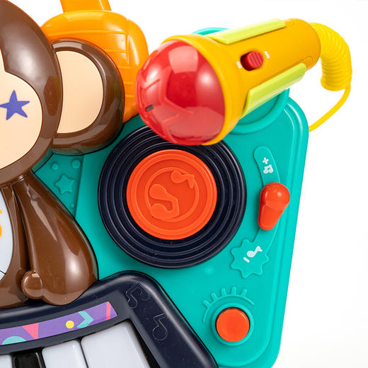 【新】汇乐DJ猴子琴儿童教学练电子琴打碟摇滚麦克风话筒边弹边唱小钢琴TX 商品图3