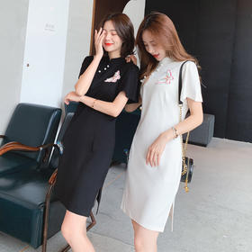 WZNH-HLGUO1922（姐妹闺蜜装）时尚改良旗袍夏款新式旗袍连衣裙