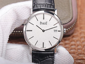 MKS伯爵Altiplano系列至臻超‮系薄‬列，1203P天文‮级台‬别专‮机用‬芯，尺寸：40mm*9.2mm，男士腕表，牛皮表带，自动机械机芯，透底