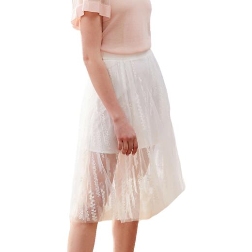 欧芮儿 新款女装夏装刺绣绣花半身裙女中长款收腰a字仙女裙子 商品图4