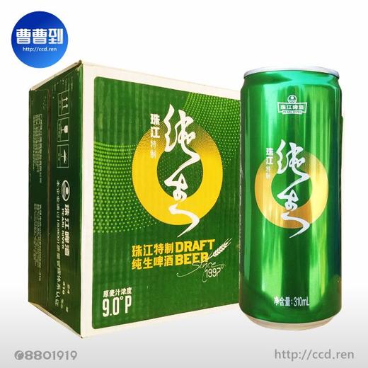 [啤酒]珠江純生啤酒罐裝310ml*24