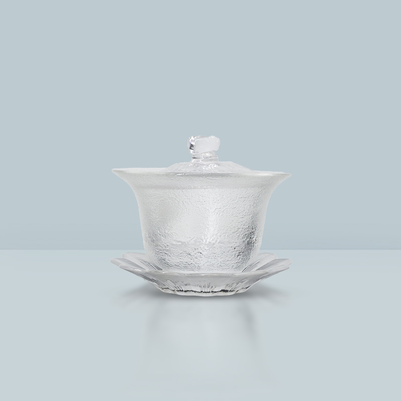 云中居 锤目纹玻璃盖碗